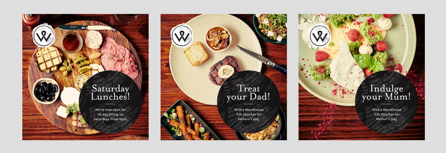 The Woodhouse Social Media Graphics